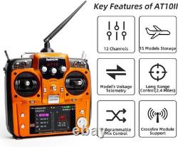 Radiolink AT10II 12 Channels RC Transmitter and Receiver R12DS 2.4GHz Radio Remo
