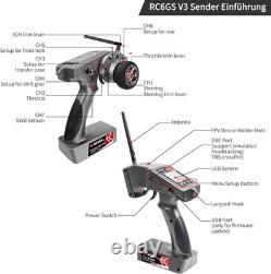 Radiolink RC6GS V3 7 Channels RC Transmitter and R7FG Gyro Receiver, 2.4Ghz 600M