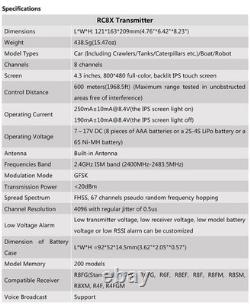 Radiolink RC8X 8CH 2.4G RC Transmitter and R8FG R4FGM Gyro Receiver Touch Screen