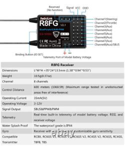 Radiolink RC8X 8CH 2.4G RC Transmitter and R8FG R4FGM Gyro Receiver Touch Screen Radiolink RC8X 8CH 2.4G RC Transmitter and R8FG R4FGM Gyro Receiver Touch Screen