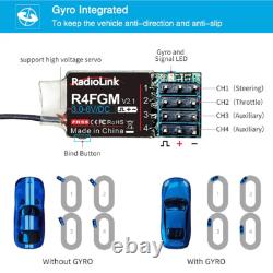 Radiolink RC8X 8CH 2.4G RC Transmitter and R8FG R4FGM Gyro Receiver Touch Screen