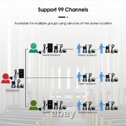 Retekess T130 Wireless Tour Guide System Transmitter 2 Receivers Church Factory