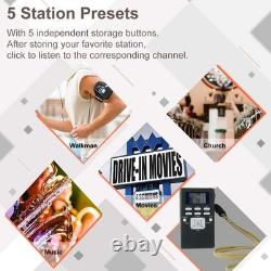 Retekess TR509 FM Transmitter Broadcast Stereo Radio Station 10 Receiver Church