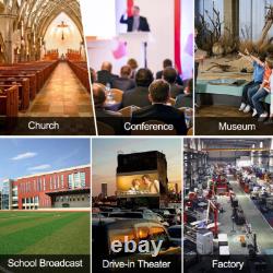 Retekess TR509 FM Transmitter Broadcast Stereo Radio Station 10 Receiver Church