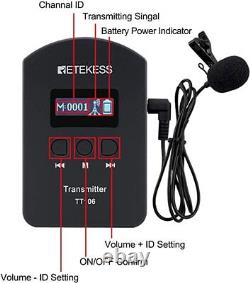 Retekess TT106 Tour Guide Audio Assisted System Transmitter 20 Receivers Handbag