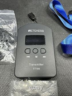 Retekess TT106 Wireless Microphone Tour Guide System Mic Transmitter 4 Receivers