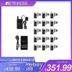 Retekess TT125 Tour Guide System Transmitter 15 Receiver Rechargeable for Church