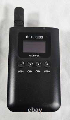 Retekess Tour Guide System Wireless Microphone Transmitter 15 Receivers Charger