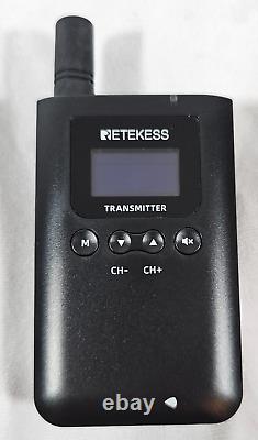 Retekess Tour Guide System Wireless Microphone Transmitter 15 Receivers Charger