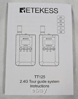 Retekess Tour Guide System Wireless Microphone Transmitter 15 Receivers Charger