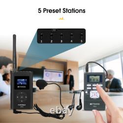 Retekess Wireless Assisted Listening Tour Guide System FM Transmitter 10Receiver