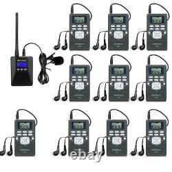 Retekess Wireless Tour Guide Audio System Transmitter 10 Receiver Church Meeting