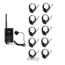 Retekess Wireless Tour Guide System Transmitter 10 Receivers for Meeting/Church