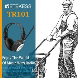 Retekess Wireless Tour Guide System Transmitter 10 Receivers for Meeting/Church