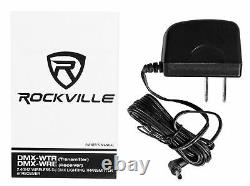 Rockville DMX-WTR Rechargeable Wireless DJ DMX Lighting Transmitter+4 Receivers