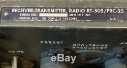 Rt-505 Prc-25 Military Radio Receiver Transmitter Handset Harness Antennas Bag