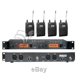 SR2050 IEM 2 Channels Transmitter Wireless In Ear Stage Monitor + 4 Receiver NEW