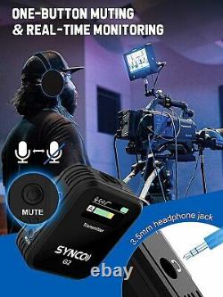 SYNCO G2(A2) 2.4G Wireless Lavalier Microphone System Dual Transmitter 1Receiver