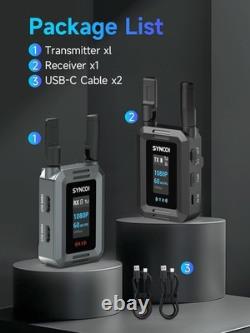 SYNCO Wireless HD Video Transmission System 1080P 984ft With Dual HD Port Output