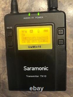 Saramonic Uwmic10 Uhf Wireless Microphone Receivers Rx10 Transmitter Tx10