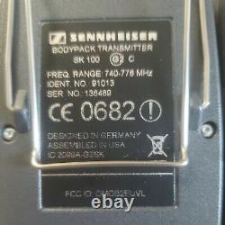 Sennheiser EW100 G2 Transmitter TX Receiver RX Lavalier Lapel Wireless Mic Kit