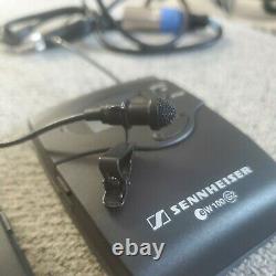 Sennheiser EW100 G2 Transmitter TX Receiver RX Lavalier Lapel Wireless Mic Kit