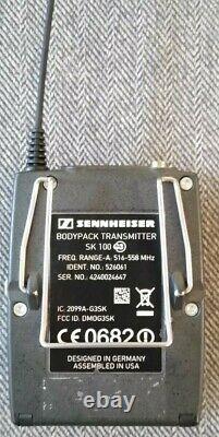 Sennheiser EW100 G3 516-558 MHz Receiver Bodypack Transmitter Lapel Lavalier Set