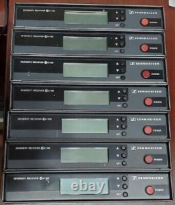 Set of 7 Sennheiser EM100 Evolution Wireless Mic Receivers B 630-662 MHz EW100