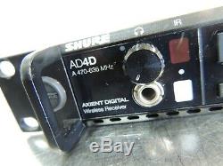 Shure AD4D Dig Receiver 2 AD2/KSM9 Microphones 2 AD1 Body Transmitter WL184&185