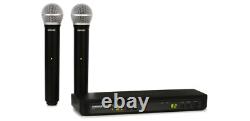 Shure BLX288/PG58 Handheld Wireless Microphone System Come with 2 Microphone US
