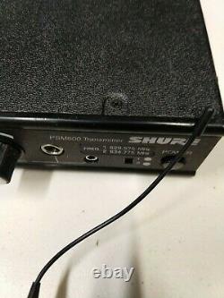Shure PSM600 Wireless Transmitter & Receiver In-Ear Monitors 629.975/634.775 MHz