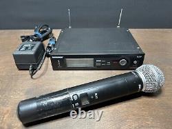 Shure SLX4 Receiver J3 572-596 Mhz SLX2 SM58 Microphone 2x Antennas Power