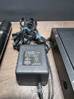 Shure SLX4 Receiver J3 572-596 Mhz SLX2 SM58 Microphone 2x Antennas Power