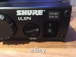 Shure ULX WIRELESS MICROPHONE/GUITAR TRANSMITTER PACK AND RECEIVER, ULXP4