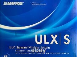 Shure ULXS14-J1 wireless mic receiver & transmitter- 554-590 MHz- WH20 Headset