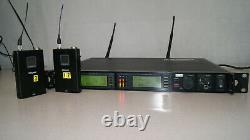 Shure UR4D Dual Wireless Receiver + 2 x Beltpack Transmitters Suffix R9 (22 Q)