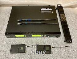 Shure UR4D L3 638-698Mhz Dual Wireless Receiver & 2 UR1 L3 Bodypack Transmitters