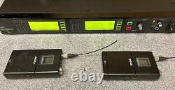 Shure UR4D L3 638-698Mhz Dual Wireless Receiver & 2 UR1 L3 Bodypack Transmitters