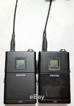 Shure UR4D L3 Wireless Receiver 638-698 MHz + 2 L3 Body Pack Transmitters