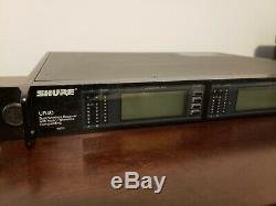 Shure UR4D Two Channel Receiver with 2 UR1M Mini bodypack Transmitters L3-638-698M