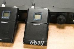 Shure UR4D Wireless Receiver with two UR1 Bodypack Transmitters H4 Band CG0131X