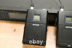 Shure UR4D Wireless Receiver with two UR1 Bodypack Transmitters H4 Band CG0131X