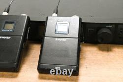 Shure UR4D Wireless Receiver with two UR1 Bodypack Transmitters H4 Band CG0131Y