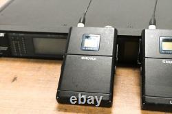 Shure UR4D Wireless Receiver with two UR1 Bodypack Transmitters H4 Band CG0131Y