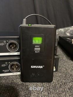 Shure Wireless Microphone Set SLX4 Receiver And SLX1 Body Pack 572-596 MHz Set