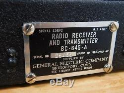 Signal Corps BC-645-A WWII Tube Receiver Transmitter Radio Set with Box NOS