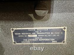 Signal Corps BC-654-A Radio Set, WWII US Army Receiver-Transmitter-SCR-284 series