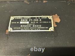 Signal Corps Bendix Radio Receiver transmitter FT-244-A Rack 5009 TR-5043 CS-80