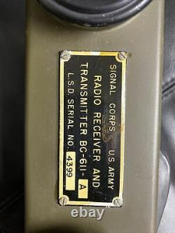 Signal Corps US Army Radio Receiver And Transmitter BC 611-A