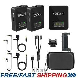 Sokani Tiny Twin 2X Transmitters & Receiver Wireless Lavalier Microphone System